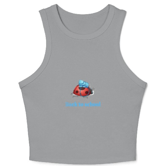 Ladybug back to school Crop Tank Top