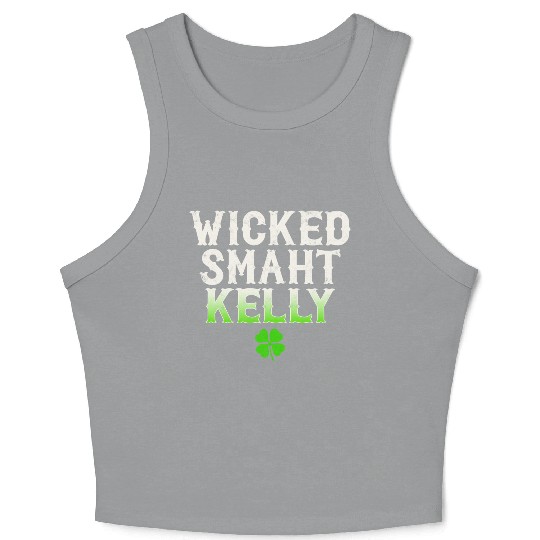 Wicked Smaht Kelly Clan Boston Irish Slang Crop Tank Top