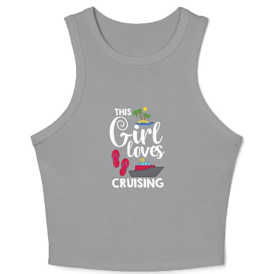 Cruise Ship Vacation Trip Party Sailing Boating Crop Tank Top