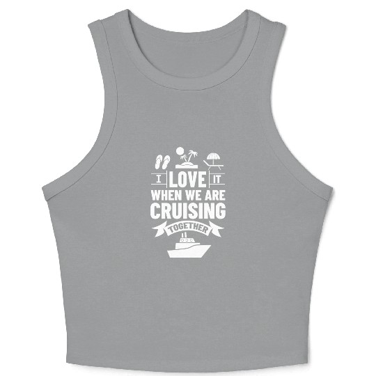 Cruise Ship Vacation Trip Party Sailing Boating Crop Tank Top