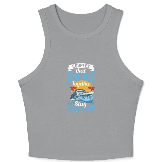 Cruise Ship Vacation Trip Party Sailing Boating Crop Tank Top