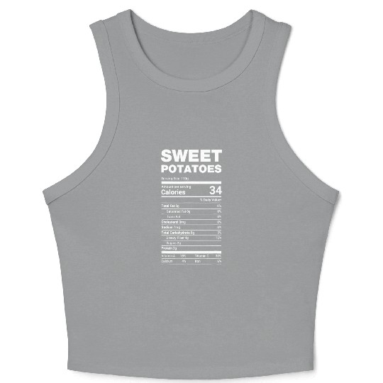Sweet Potato Nutrition Funny Lazy Matching Crop Tank Top
