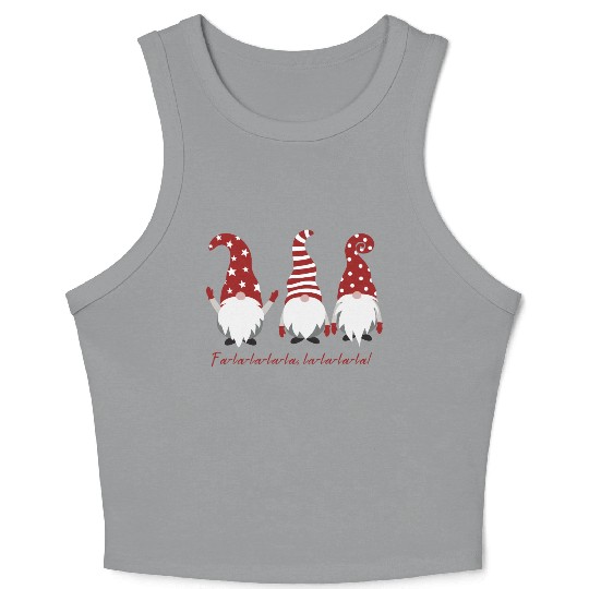 Three Christmas Dwarfs - Fa la la la la la la la Crop Tank Top