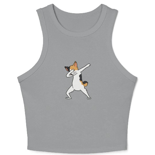 Dabbing Japanese Bobtail Cat Dab Dance Crop Tank Top