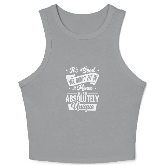 Positivity Misfits Poets Poetry Unique Uniqueness Crop Tank Top