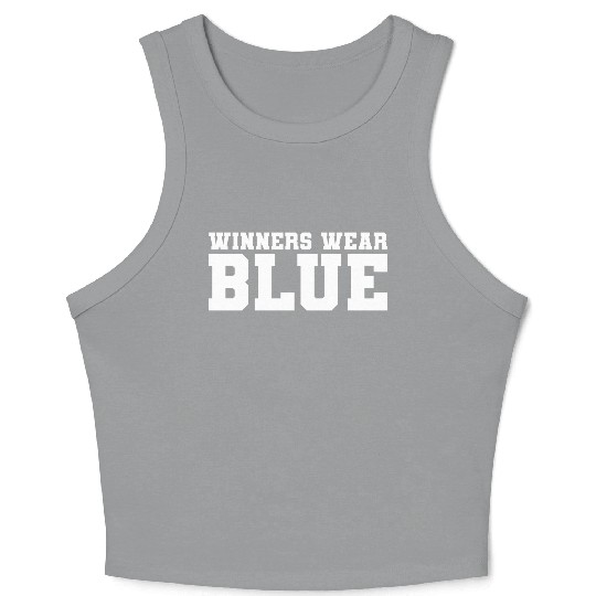 High School Musical EJ Winners Wear Blue Tank Crop Tank Top