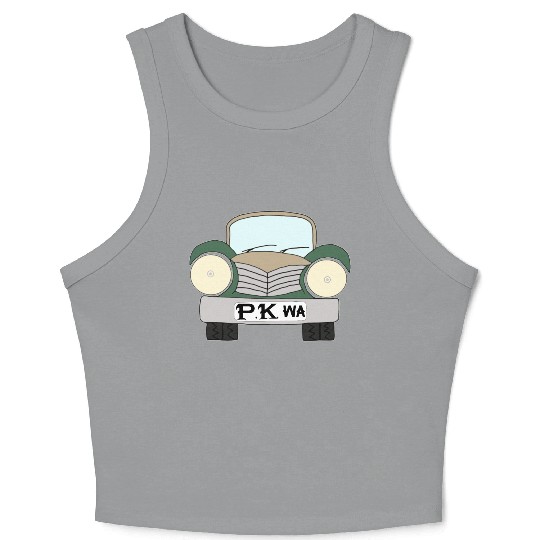 Old Car Khaki Afrikaans PK wa Crop Tank Top