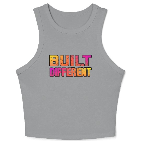 Built Different On Another Level Funny Gaming Crop Tank Top
