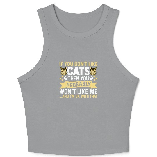 Cat Owner Cute Cat Lover Baby Cats I Cat Owner Crop Tank Top