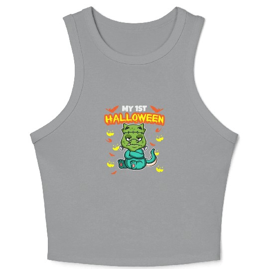 My First Halloween Scary Hallow's Eve Birthday Crop Tank Top