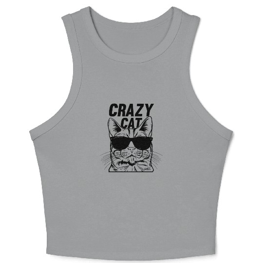 Cat Lover Funny Cat Meme I Crazy Cat Crop Tank Top