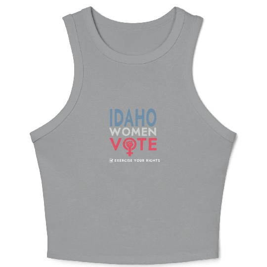 Idaho Women Vote Voter 2022 Election Feminist Crop Tank Top