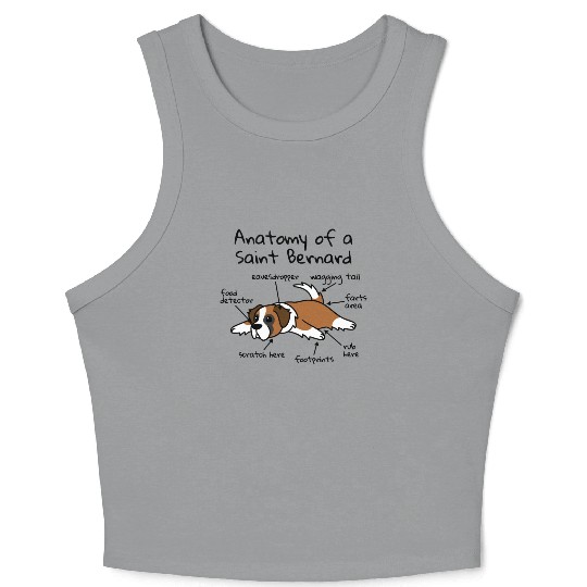 Anatomy Of A Saint Bernard Crop Tank Top