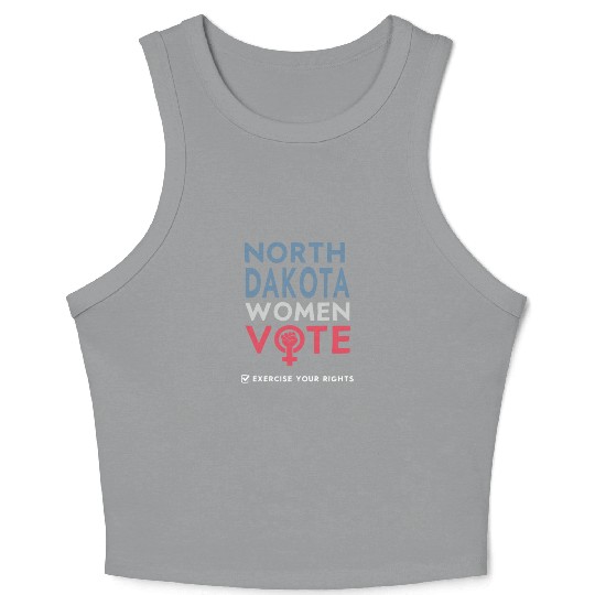 North Dakota Women Vote Voter 2022 Election Crop Tank Top