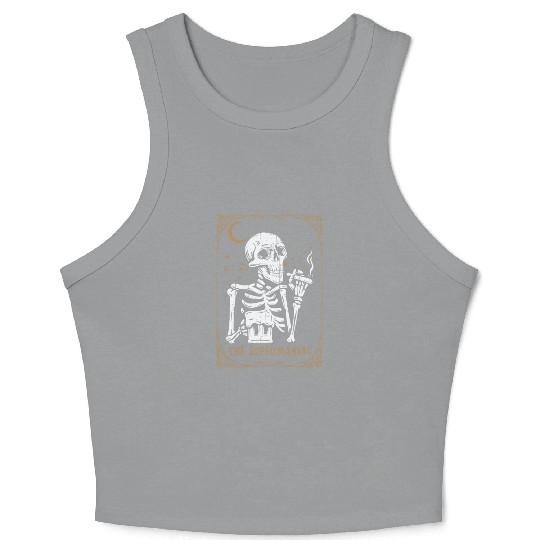 Alcohol Tarot Card Occult Club Gothic Vice Crop Tank Top