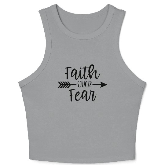 Faith over fear - Christian statement Design Crop Tank Top