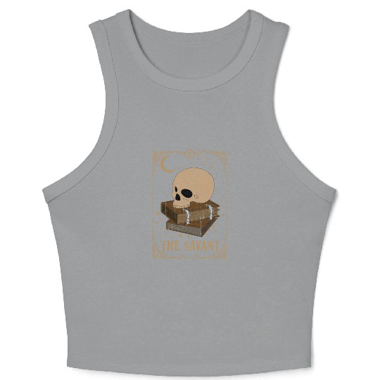 Book Savant Tarot Card Occult Club Gothic Crop Tank Top