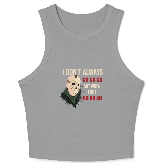 Funny Halloween party Jason hokey mask Friday 13th Crop Tank Top