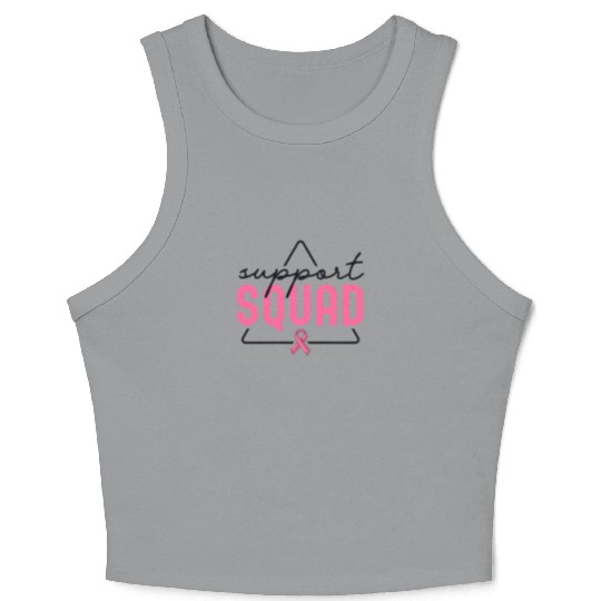 Breast Cancer Support Squad Matching Family Crop Tank Top