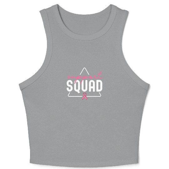 Breast Cancer Support Squad Matching Family Crop Tank Top