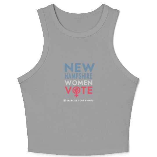 New Hampshire Women Vote Voter 2022 Election Crop Tank Top