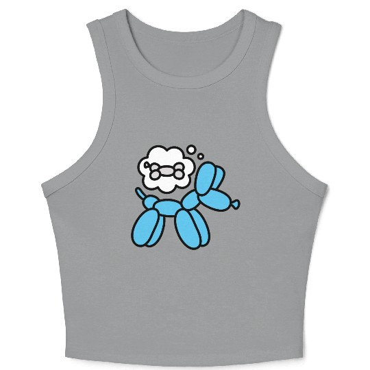 Balloon animal balloon twister balloon dog bone Crop Tank Top
