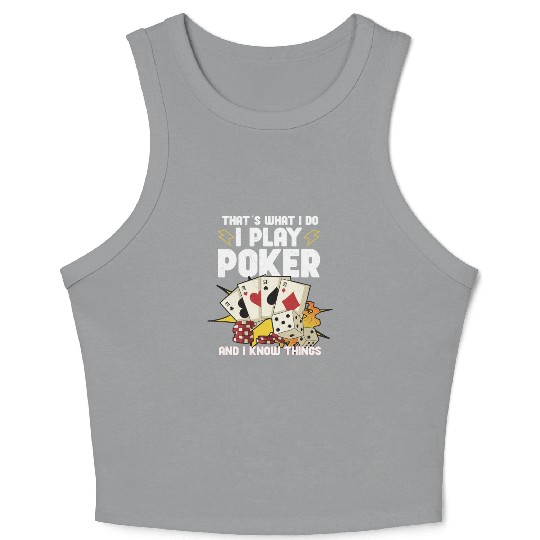 Poker Casino Poker Player Gambling Roulette Gift Crop Tank Top