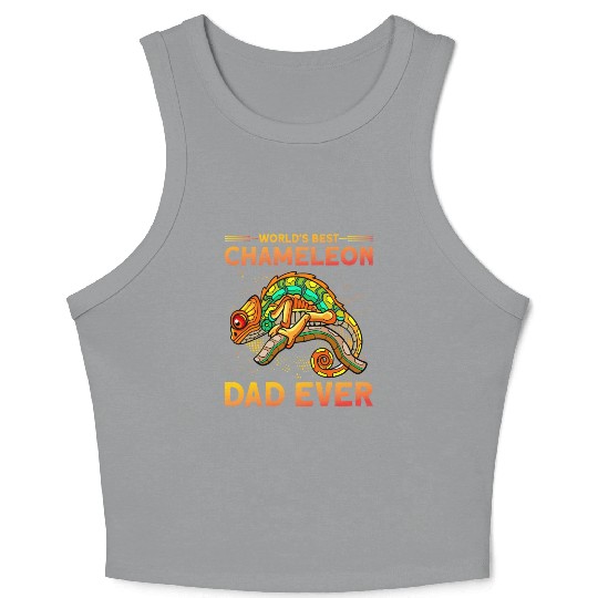 World's best Chameleon Dad ever Crop Tank Top