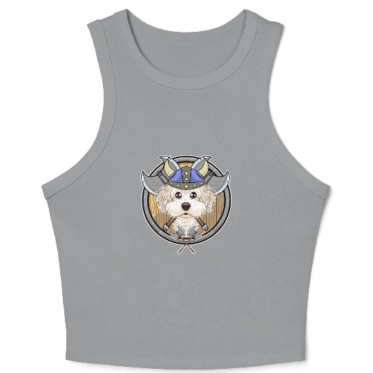 Bichon Frise I Valhalla I Viking Crop Tank Top