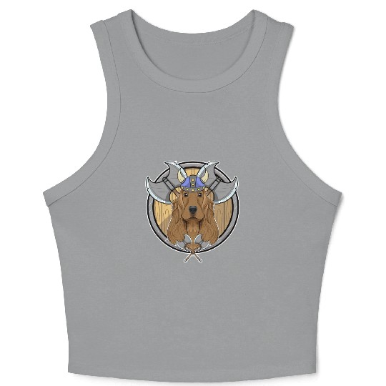 Cocker Spaniel I Valhalla I Viking Crop Tank Top