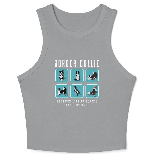 Border Collie Lover Crop Tank Top