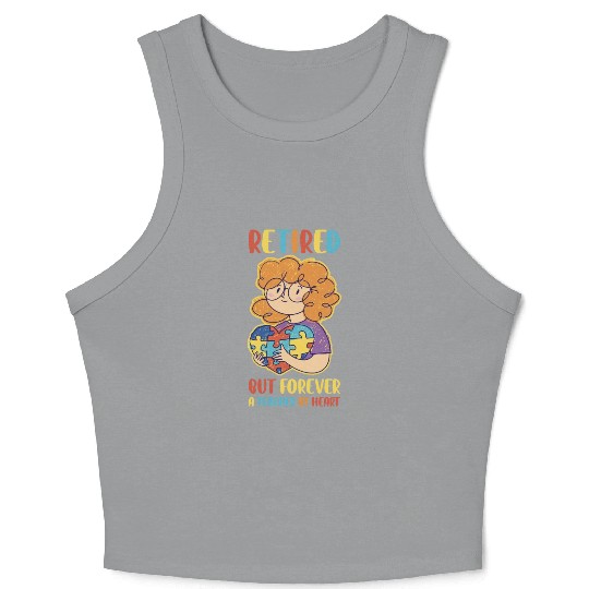 Retired Teacher Funny Teaching Gift Crop Tank Top