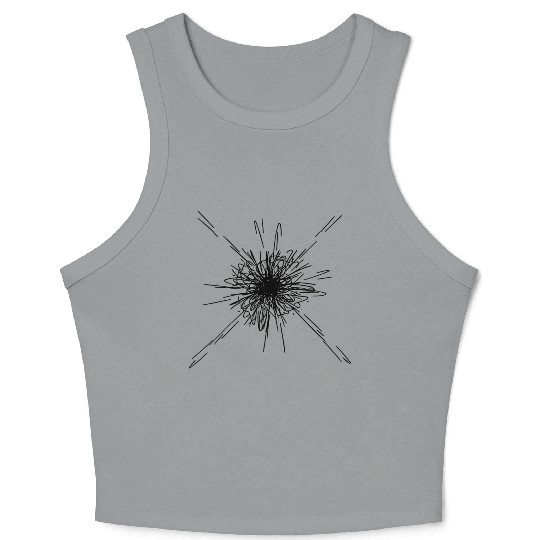 Mandala Flower Lines Abstract Shape Pattern Crop Tank Top