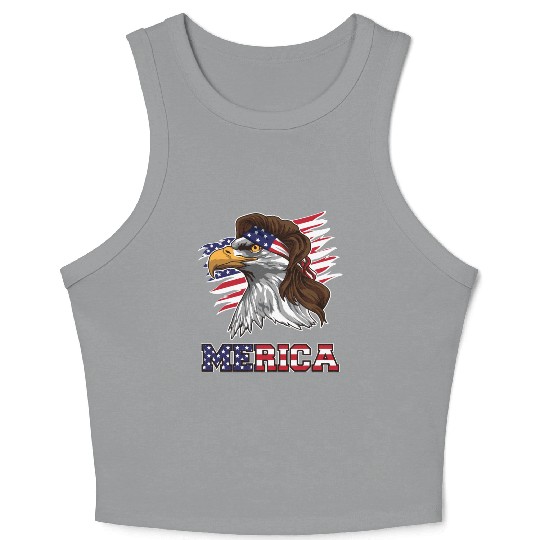 American Bald Eagle Mullet Merica Bird Of Prey Crop Tank Top