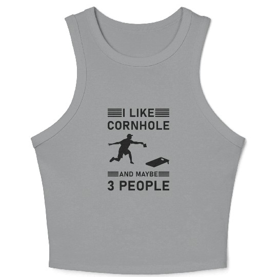 I like cornhole and maybe 3 people - Bean Bag Toss Crop Tank Top