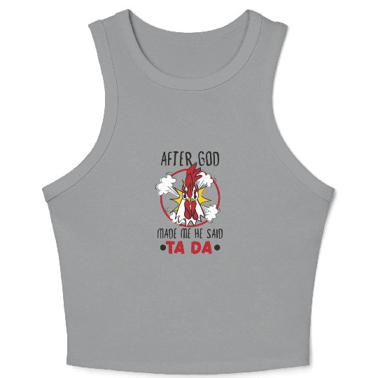 Chicken Farmer Gift Funny Chickens Country Farm Crop Tank Top