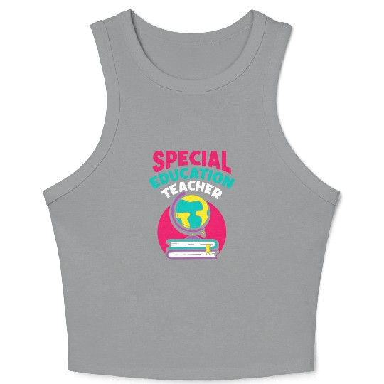 Special Education Teacher Sped Awareness Cute Crop Tank Top