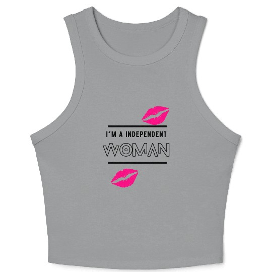 Independent Woman Crop Tank Top