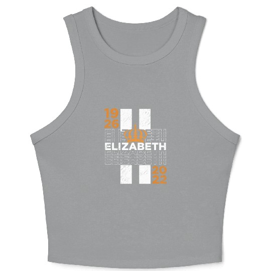 United Kingdom Monarch Her Majesty Queen Elizabeth Crop Tank Top
