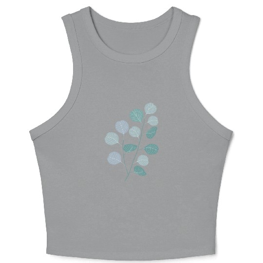 Eucalyptus evergreen design - natural plant leaves Crop Tank Top
