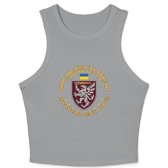 Ukraine 80th Air Assault Brigade Nobody but Us Crop Tank Top