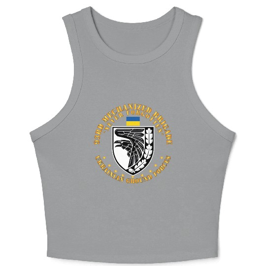Ukraine 93rd Mechanized Brigade Never Forgotten Crop Tank Top