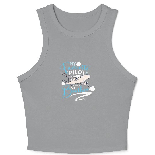 Pilot Aviation Airplane Airline Captain Aviator Crop Tank Top