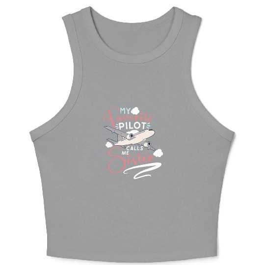 Pilot Aviation Airplane Airline Captain Aviator Crop Tank Top