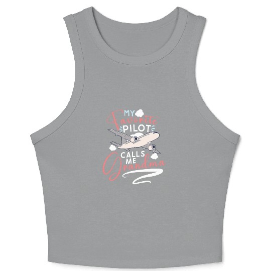 Pilot Aviation Airplane Airline Captain Aviator Crop Tank Top