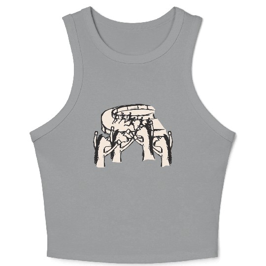 Horses Betting On Humans Racing Equestrian Gift Crop Tank Top