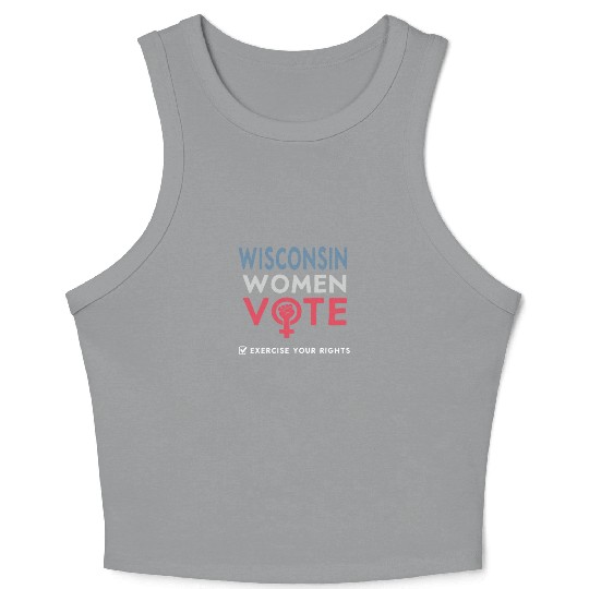 Wisconsin Women Vote Voter 2022 Election Feminist Crop Tank Top
