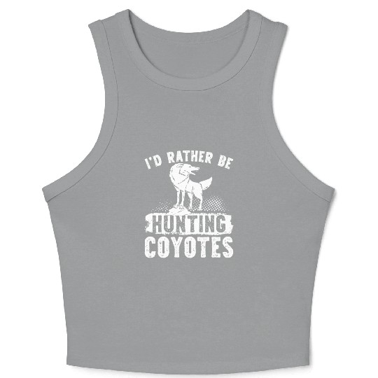 Coyote Trapping Coyote Hunting Yote Hunting Gift Crop Tank Top