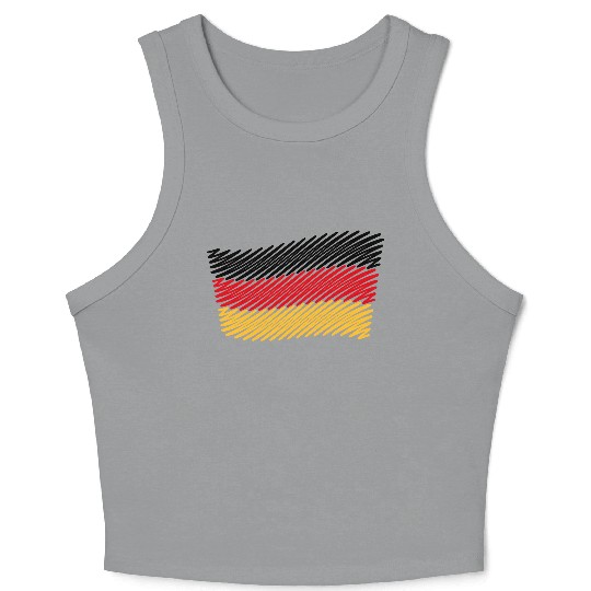National Flag Of Germany (Scribble) Crop Tank Top