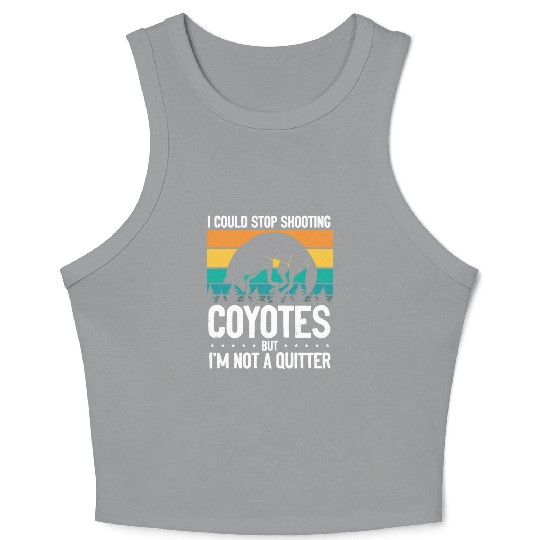 Coyote Trapping Coyote Hunting Yote Hunting Gift Crop Tank Top